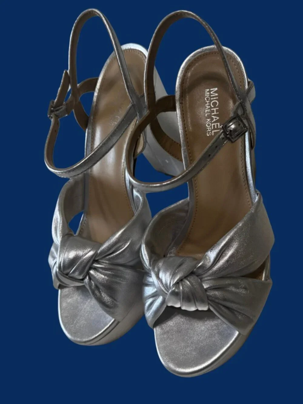 MICHAEL Michael Kors Silver Knot Platform Heels